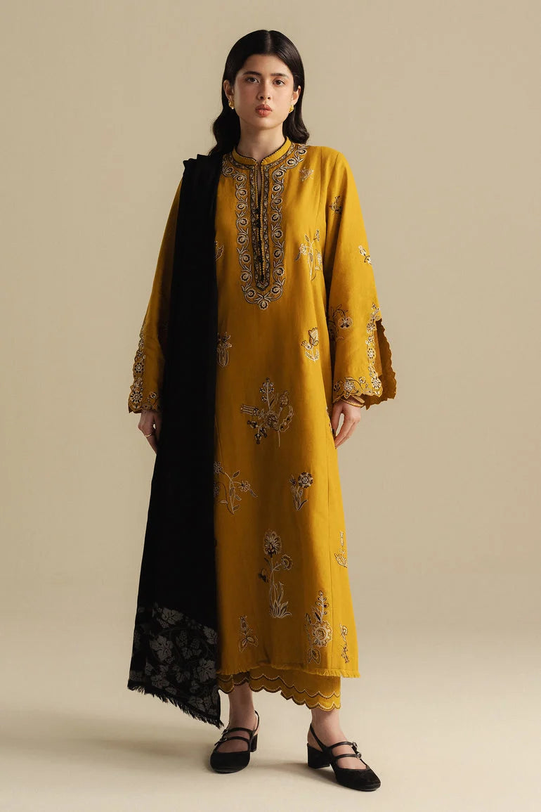 Zara ShahJahan - 3PC Dhanak Embroidered Suit | Daru libas