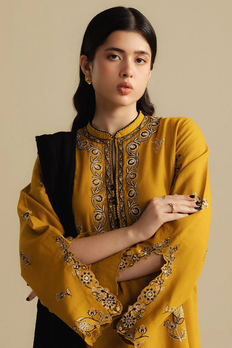 Zara ShahJahan - 3PC Dhanak Embroidered Suit | Daru libas