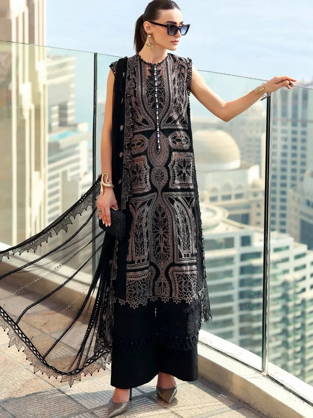 Maria.B - 3PC Luxury Lawn Embroidered Suit | Daru libas