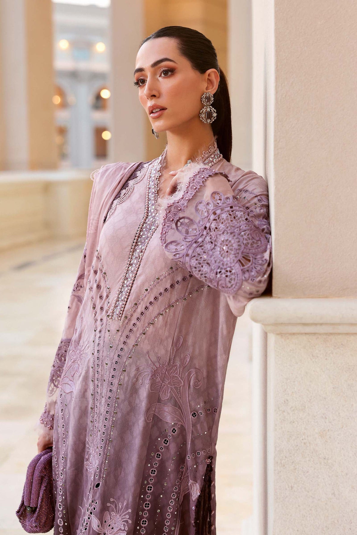 MARIA.B - 3PC Luxury Lawn Embroidered Suit | Daru libas