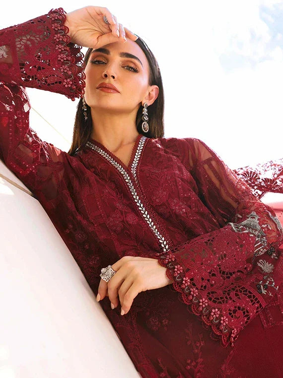 MARIA.B - 3PC Luxury Lawn Embroidered Suit | Daru libas