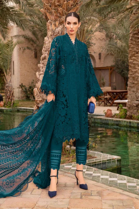 MARIA.B - 3PC Luxury Lawn Embroidered Suit | Daru libas