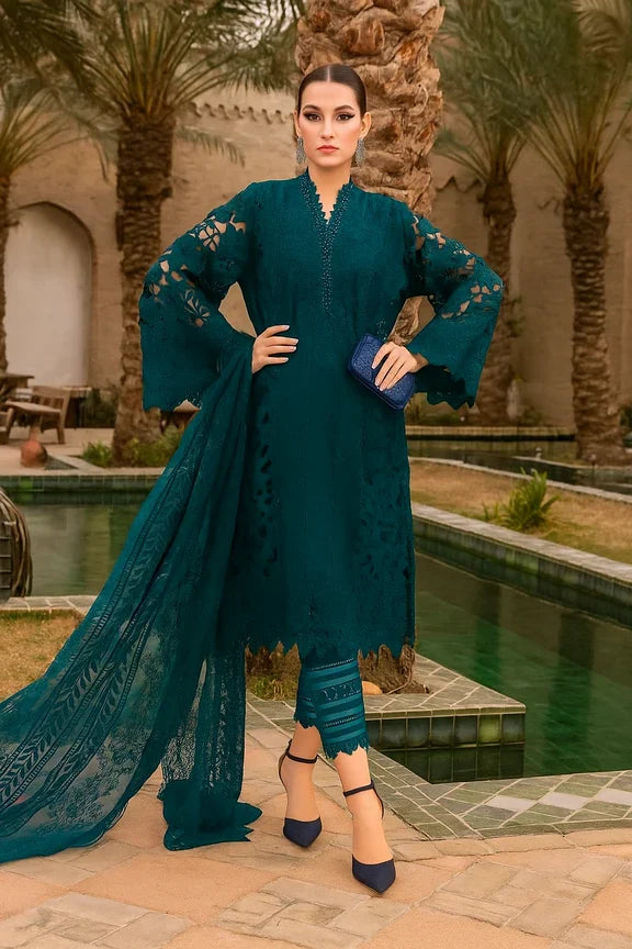 MARIA.B - 3PC Luxury Lawn Embroidered Suit | Daru libas