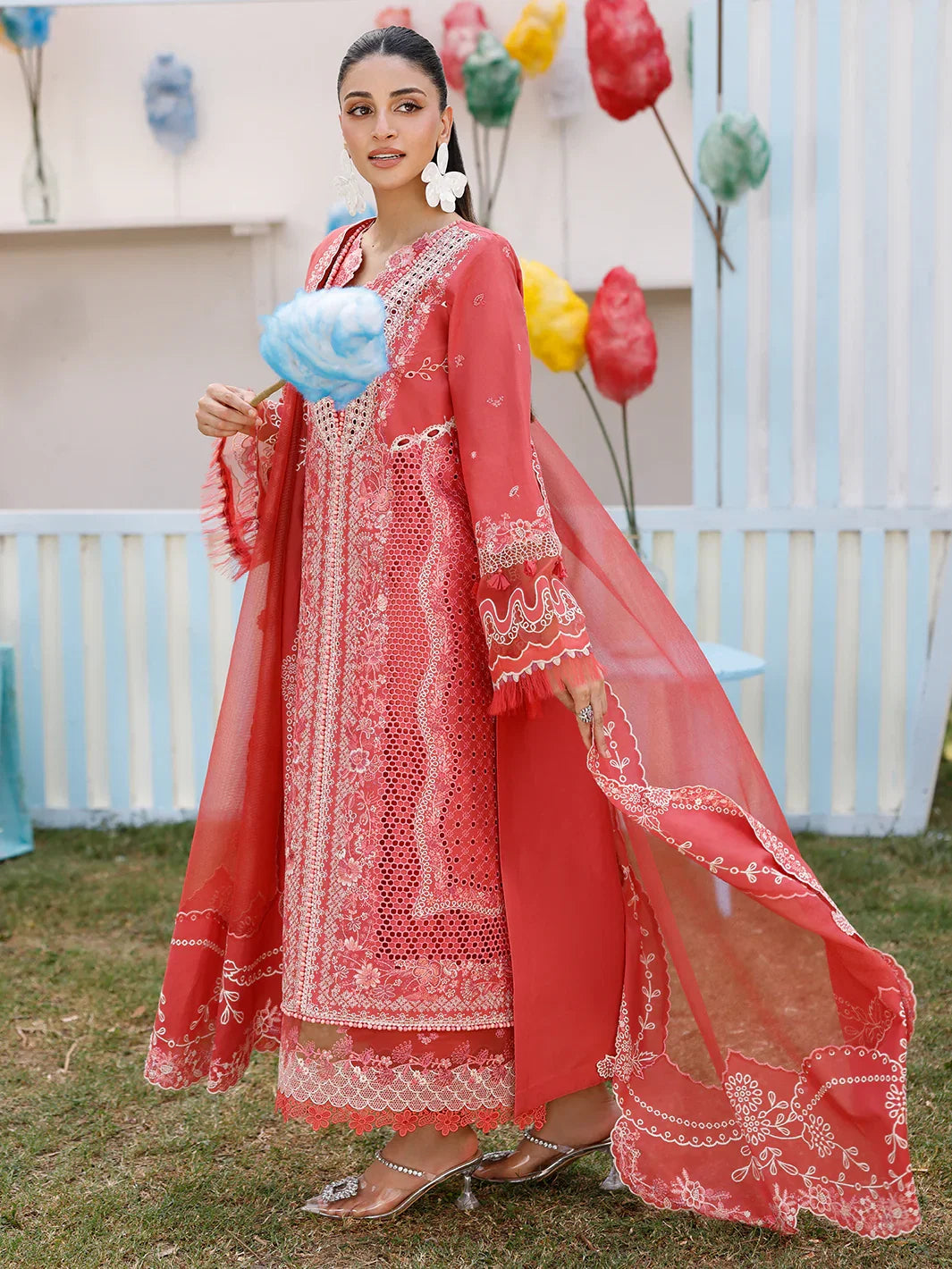 BIN ILYAS - 3PC Luxury Lawn Embroidered Suit |Daru libas