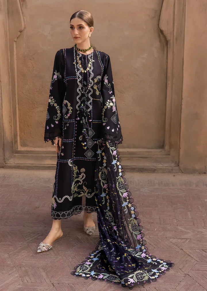 Crimson - 3PC Luxury Lawn Embroidered Suit - USME-018089