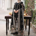 KAHF- 3PC Luxury Dhanak Embroidered Suit |Daru libas