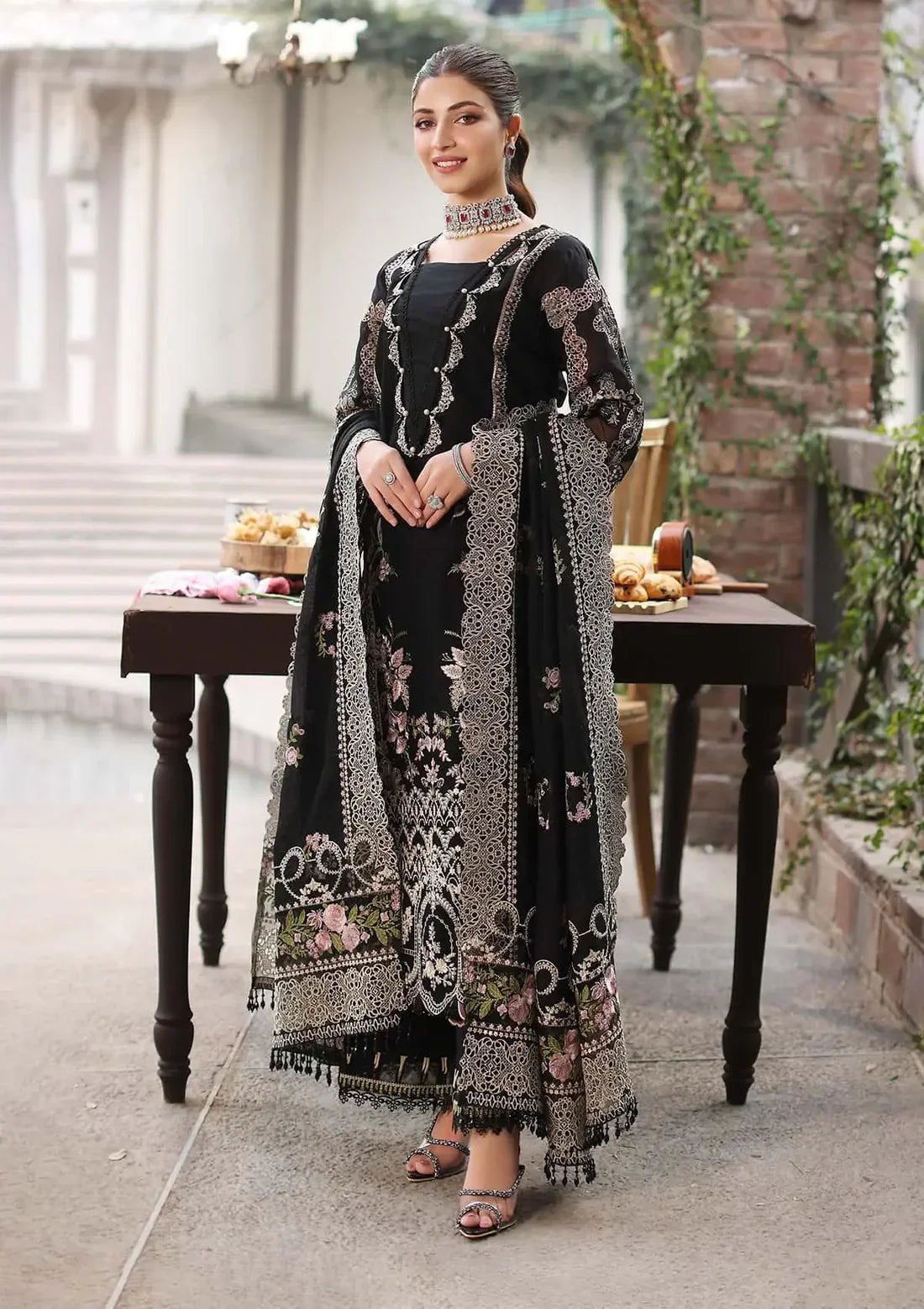 KAHF- 3PC Luxury Dhanak Embroidered Suit |Daru libas