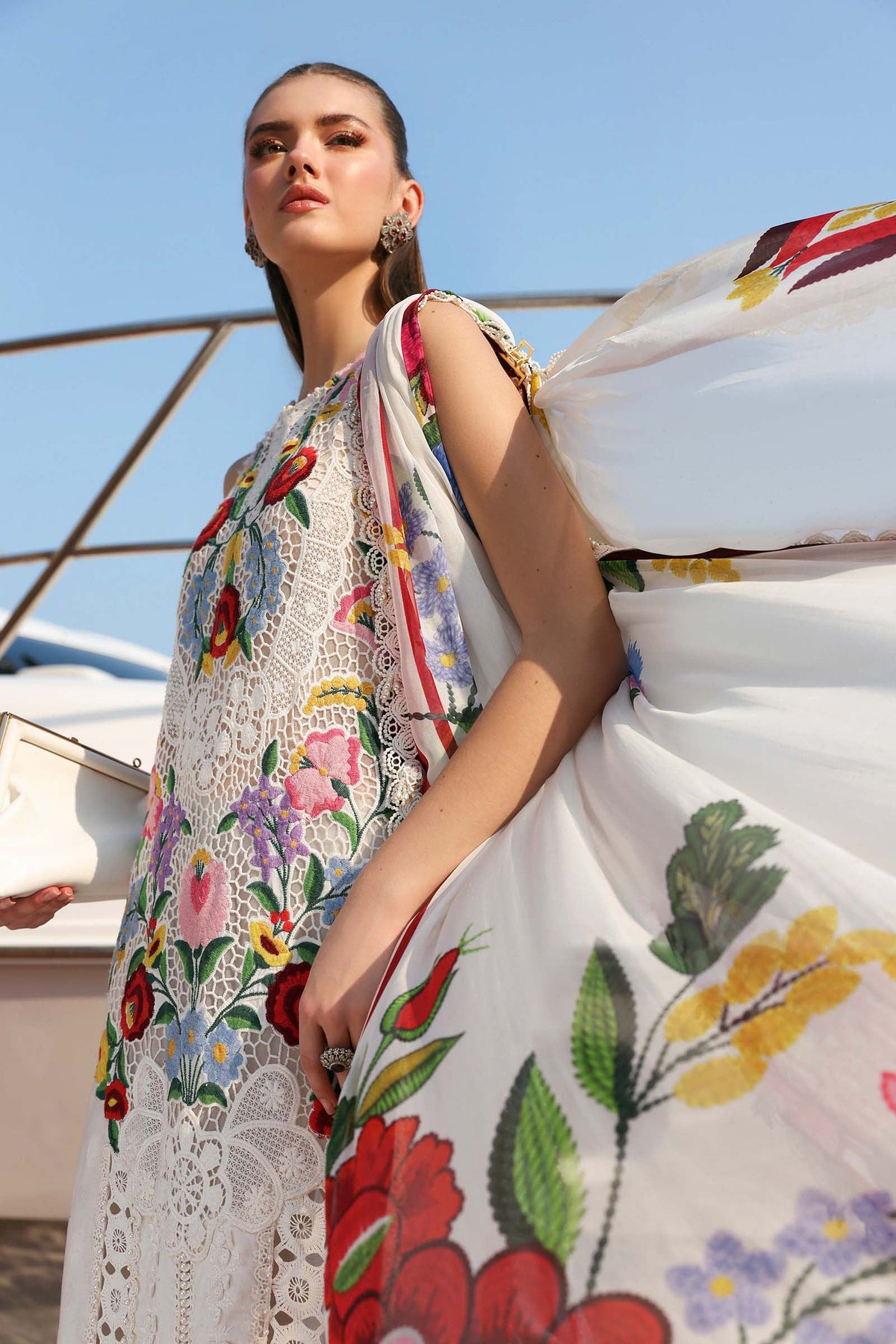 Maria.B - 3PC Luxury Lawn Embroidered Suit | daru libas