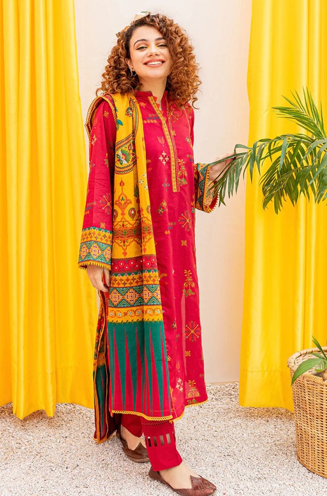 BATIK - 3PC Khaddar Embroidered Suit | Daru libas